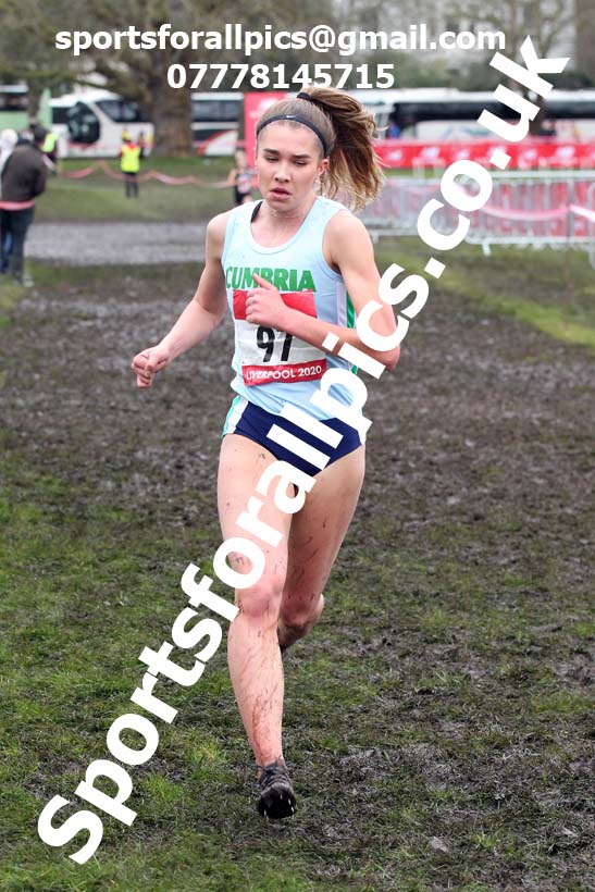 Senior girls, 2020 New Balance English Schools Champs., Sefton Park, Liverpool. Photo: David T. Hewitson/Sports for All Pics